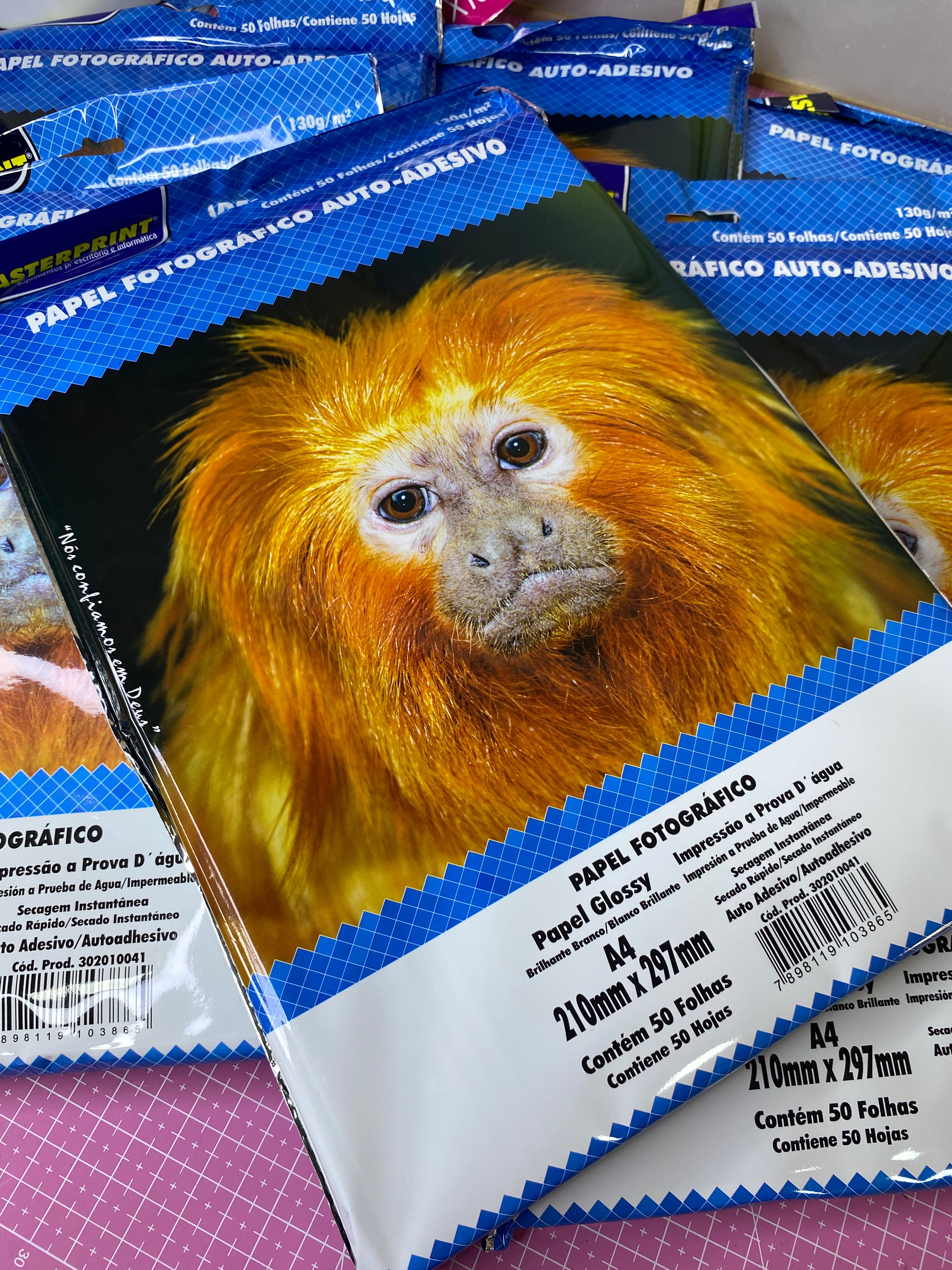 Papel fotográfico adhesivo