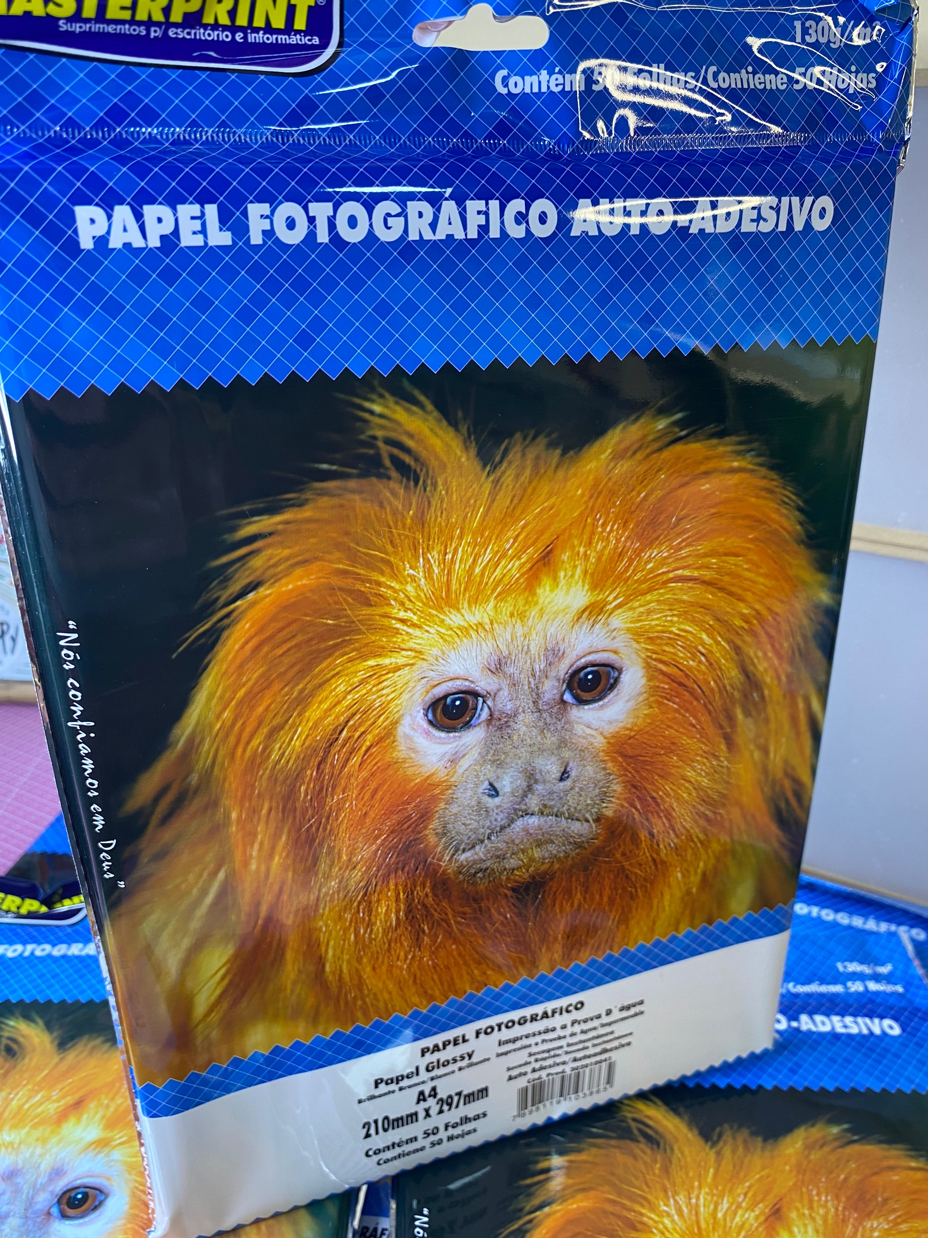 Papel fotográfico adhesivo