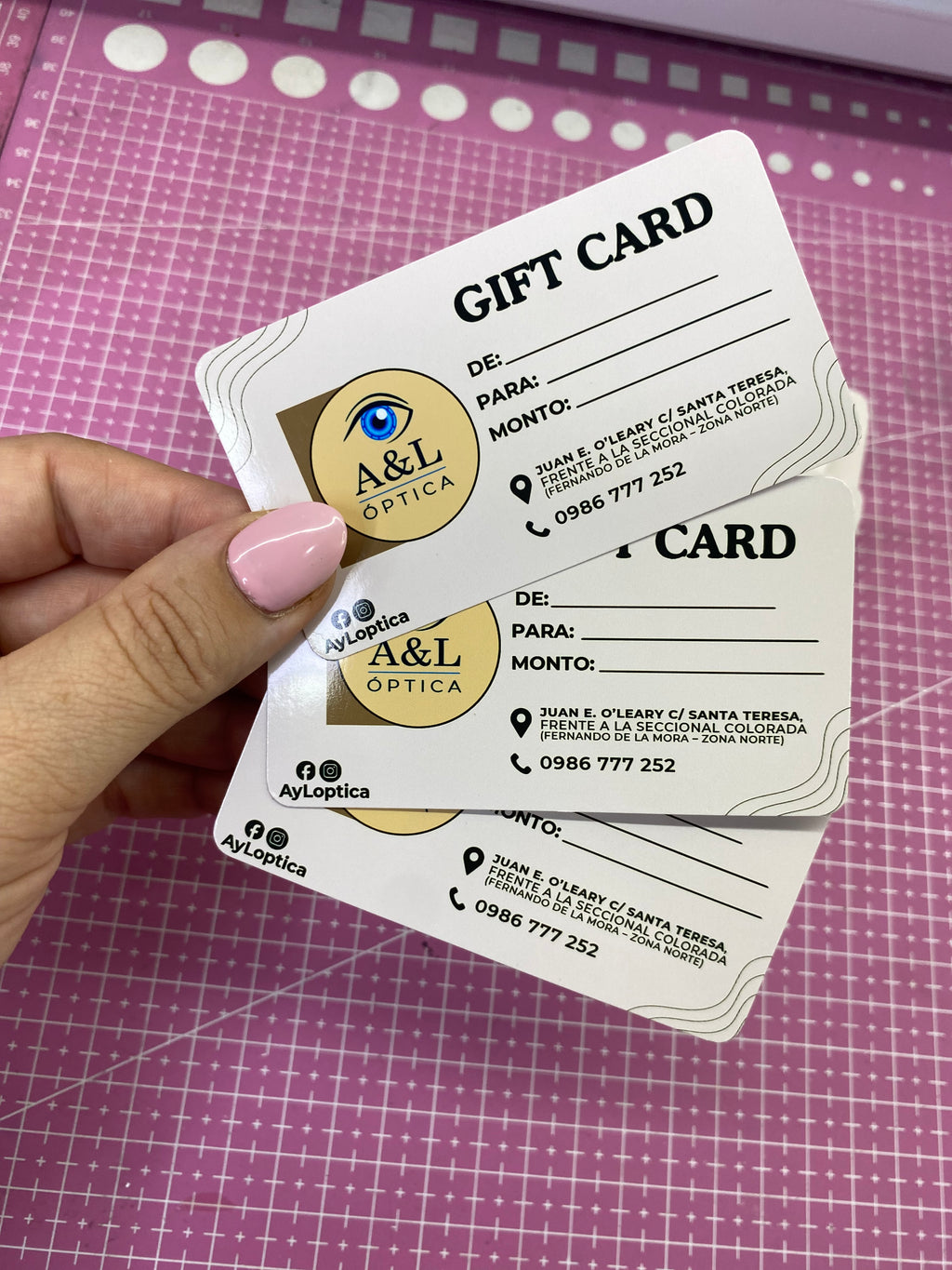 Tarjetas gift card, fidelidad , presentación