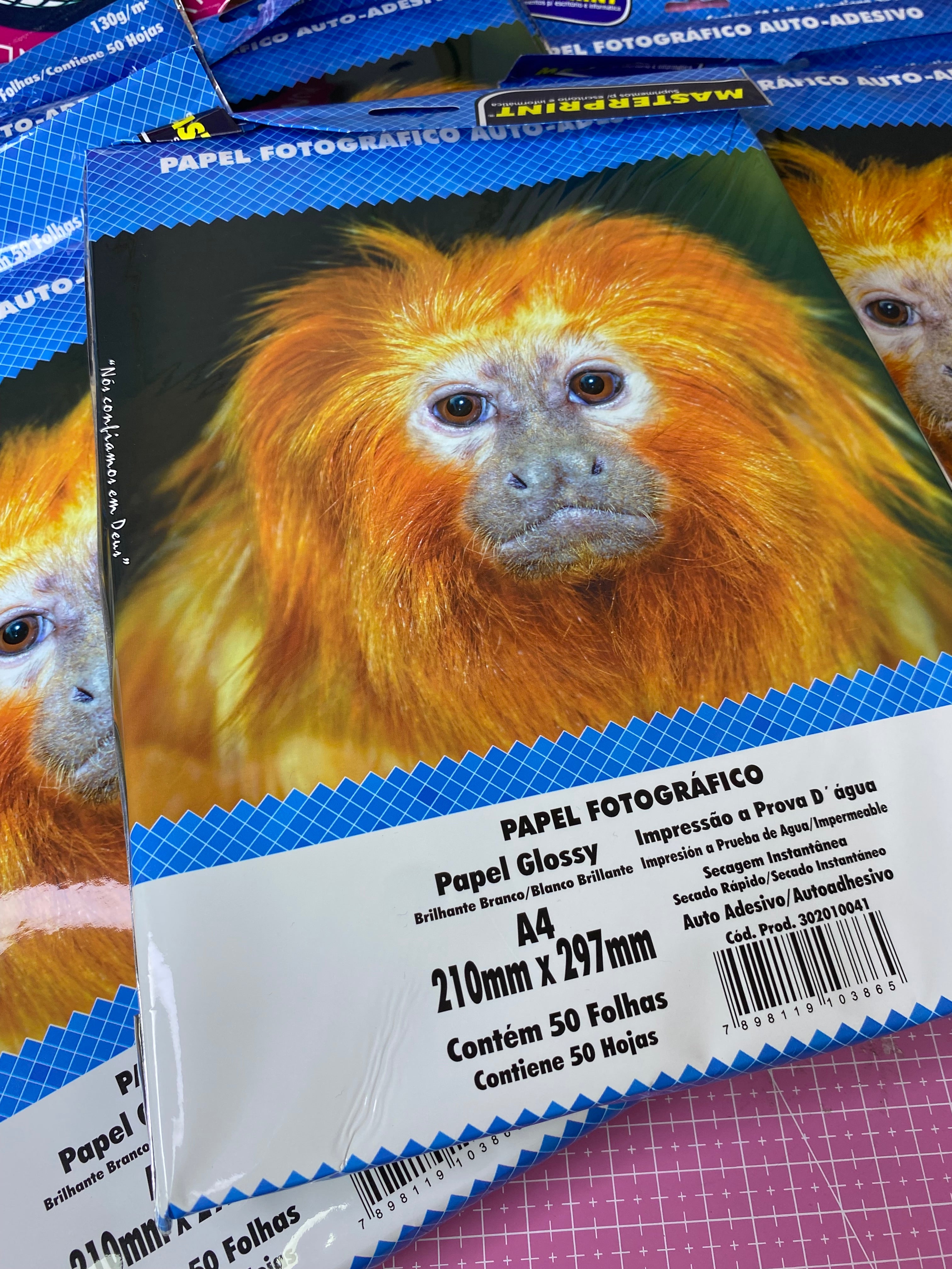 Papel fotográfico adhesivo